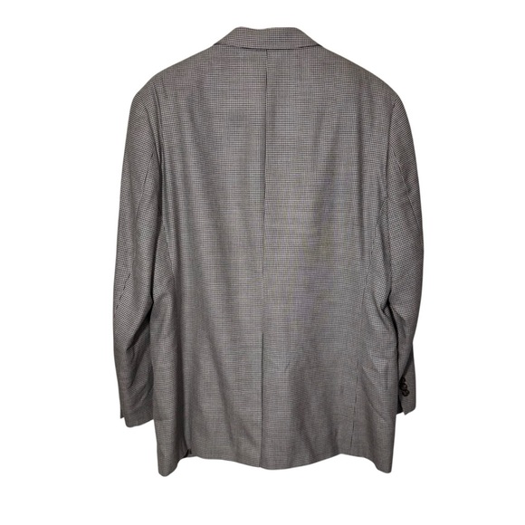 Lauren Ralph Lauren Dillards Silk Wool Blazer Men 44L Houndstooth Sport Coat - Picture 2 of 10